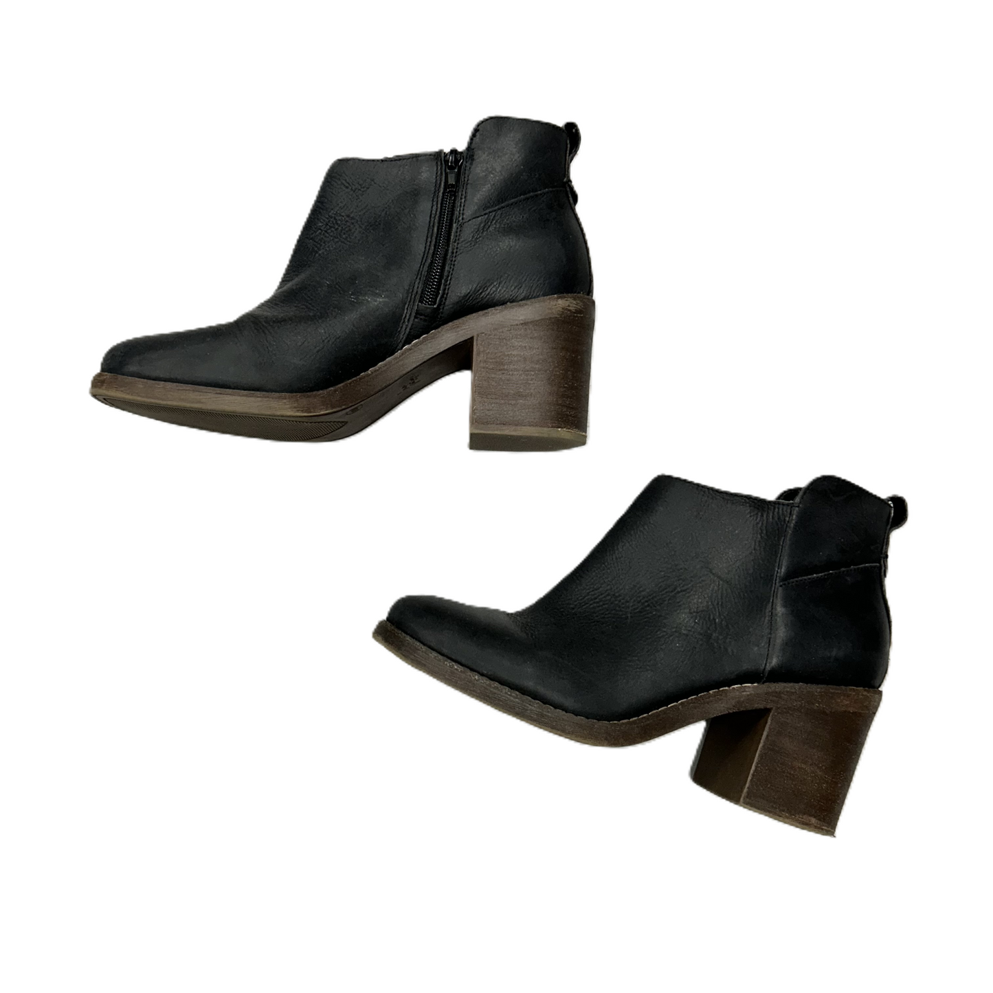 Boots Leather By Crown Vintage In Black, Size: 10