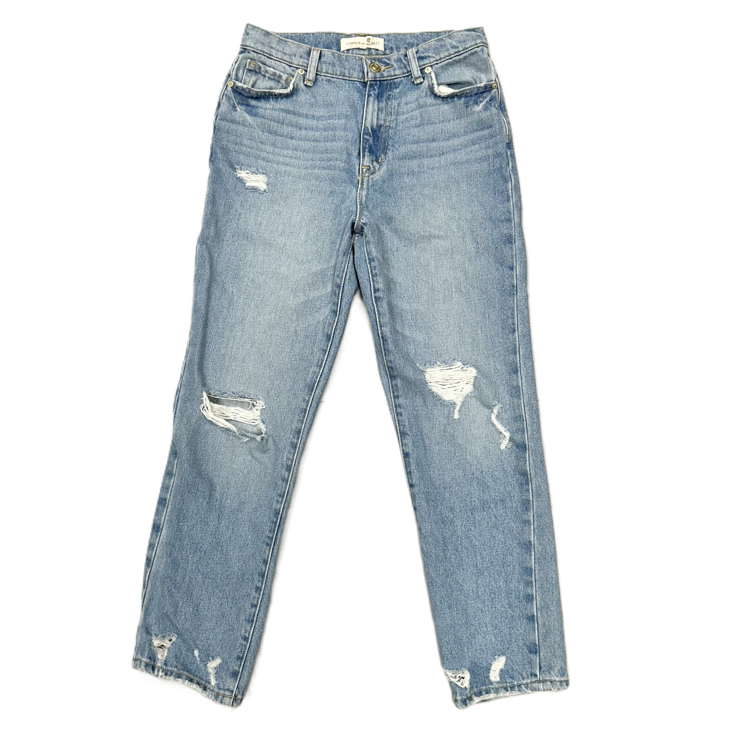 Jeans Straight By Current/elliott In Blue Denim, Size: 0