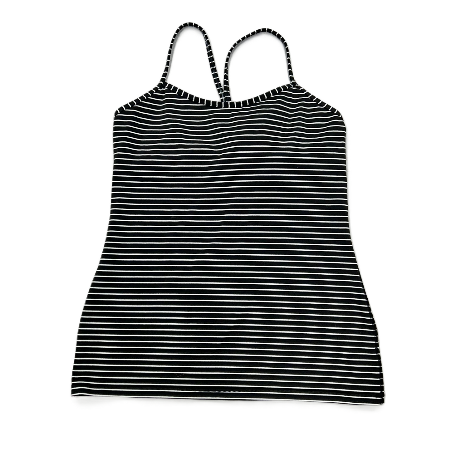 Athletic Tank Top By Lululemon In Black & White, Size: L