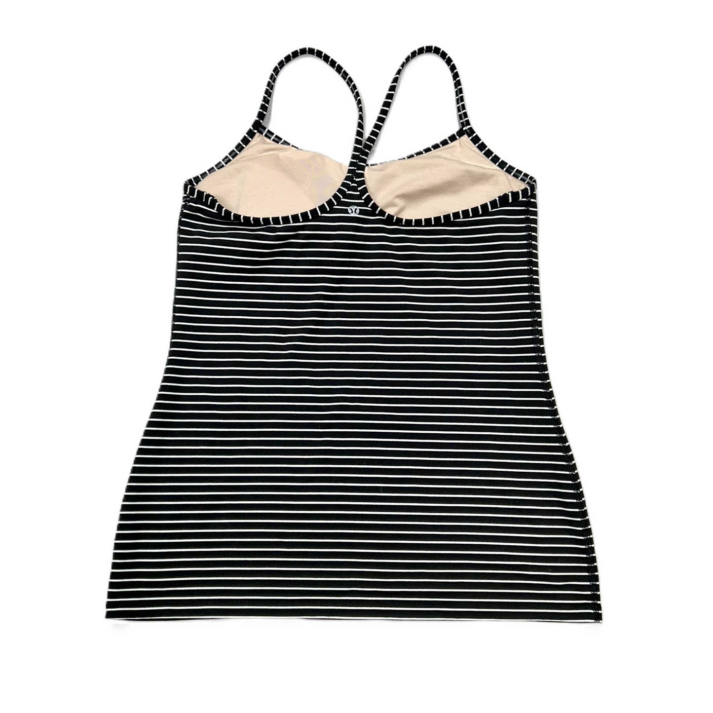 Athletic Tank Top By Lululemon In Black & White, Size: L