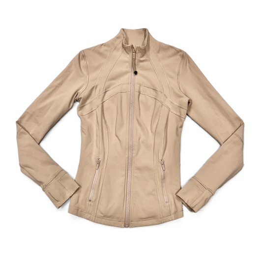 Athletic Jacket By Lululemon In Tan, Size: S