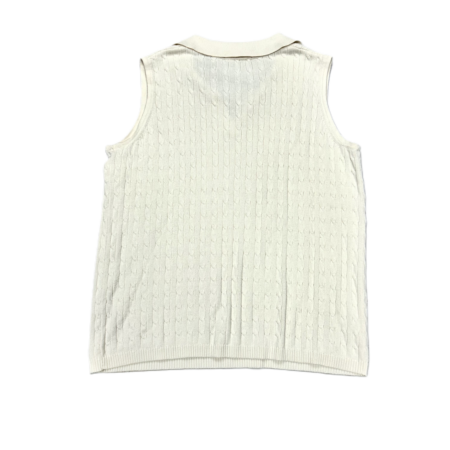 Vest Sweater By Karen Scott In Ivory, Size: S