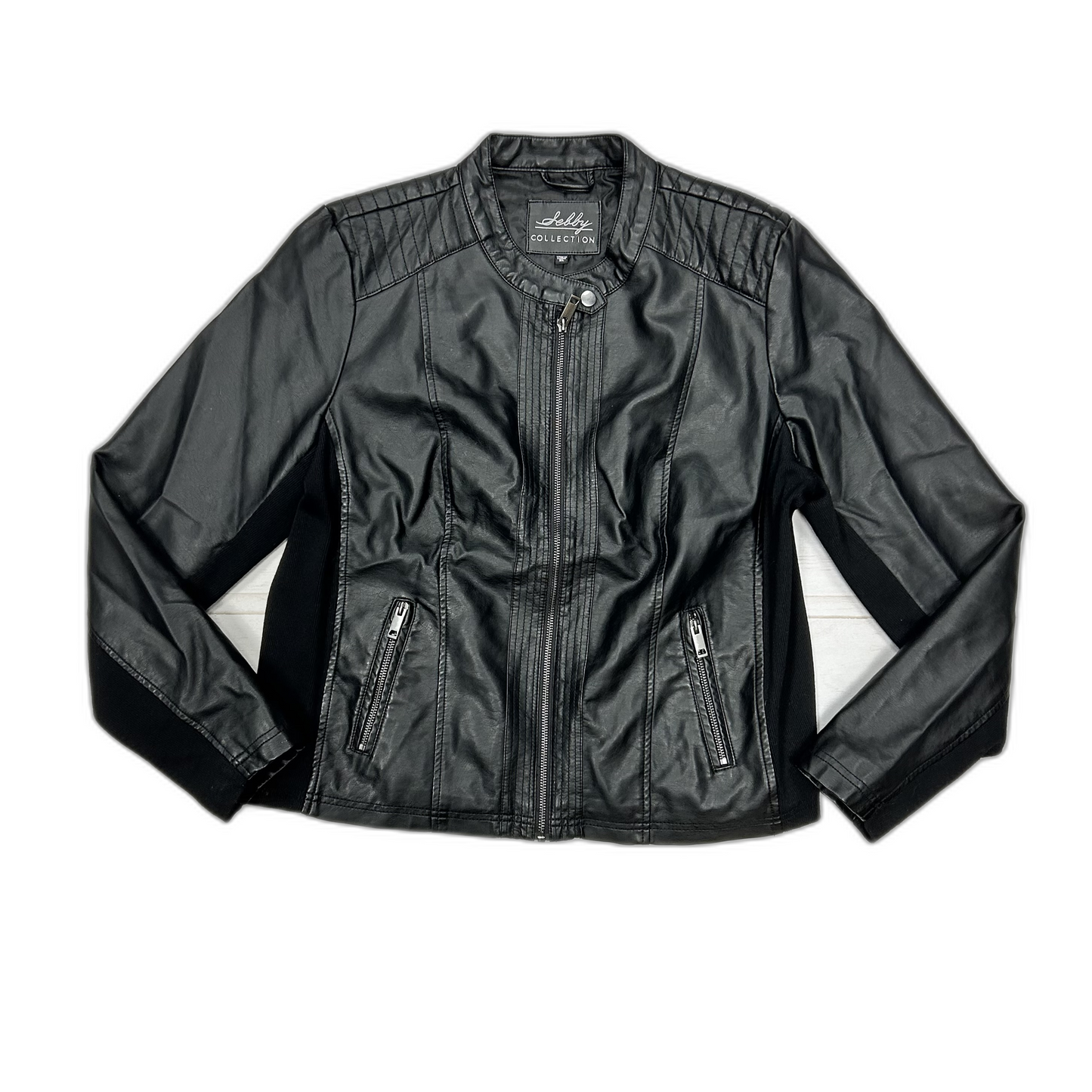 Jacket Leather By Sebby In Black, Size: Xl