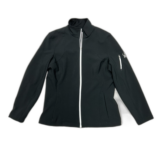 Athletic Jacket By Spyder In Black & White, Size: L