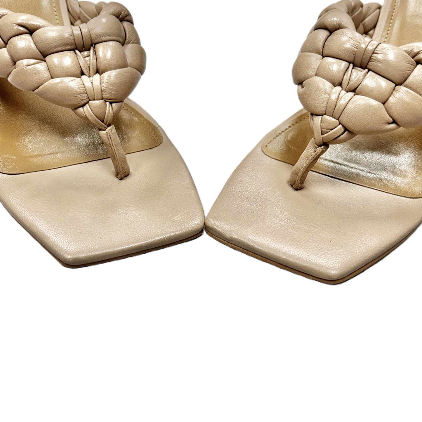 Sandals Heels Block By Marc Fisher In Tan, Size: 8