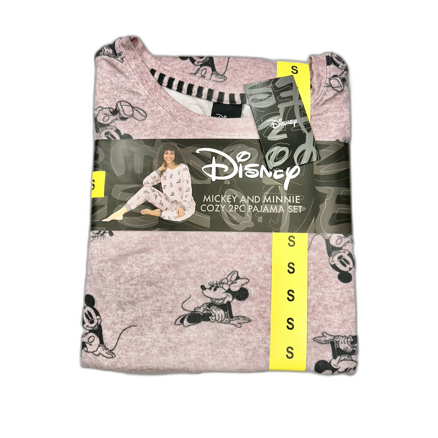 Pajamas 2pc By Disney Store In Black & Pink, Size: S