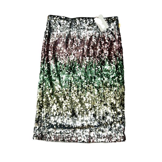 Skirt Midi By Skies Are Blue In Green & Pink, Size: M