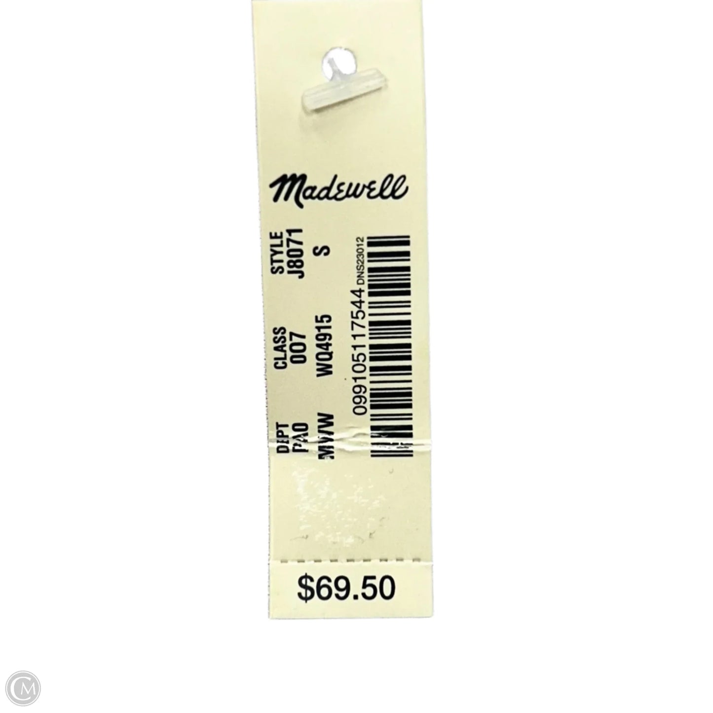 Top Long Sleeve By Madewell In White, Size: S