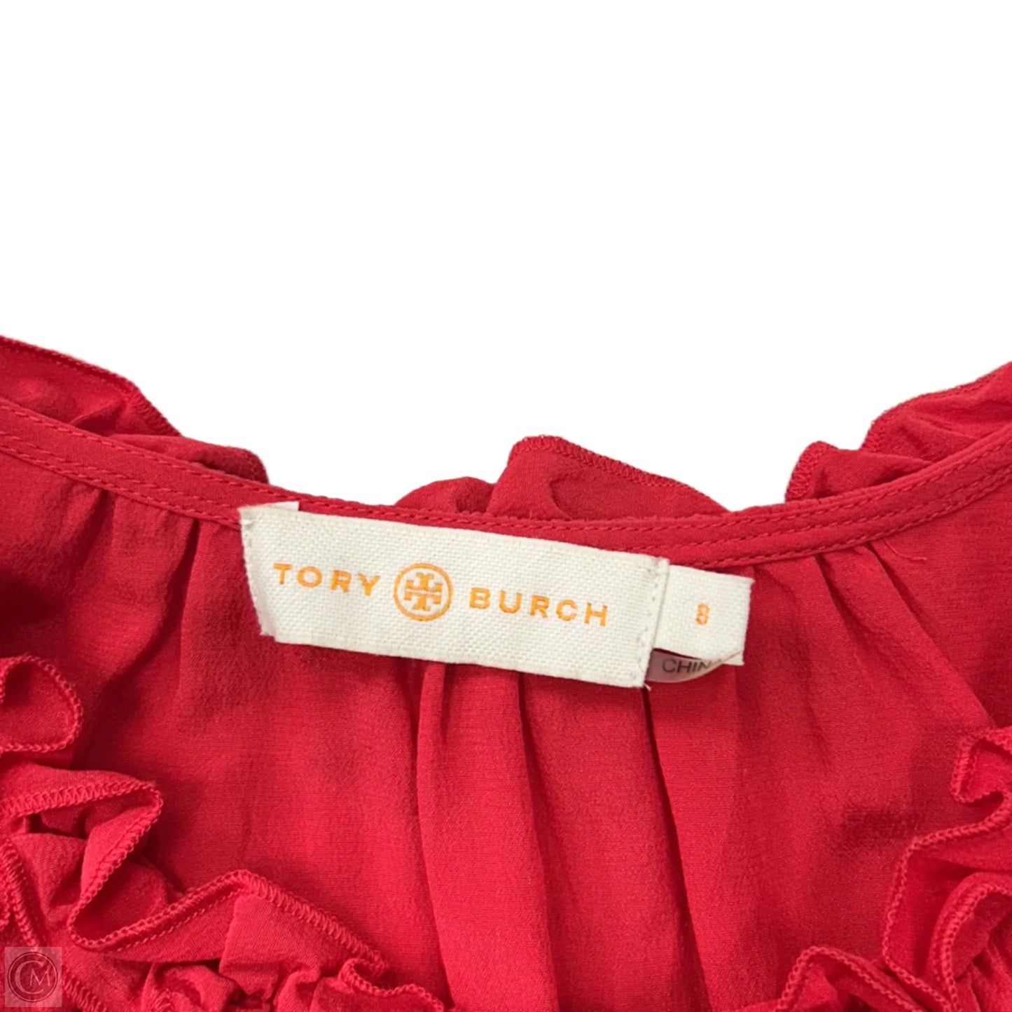 Blouse Designer By Tory Burch In Red, Size: M