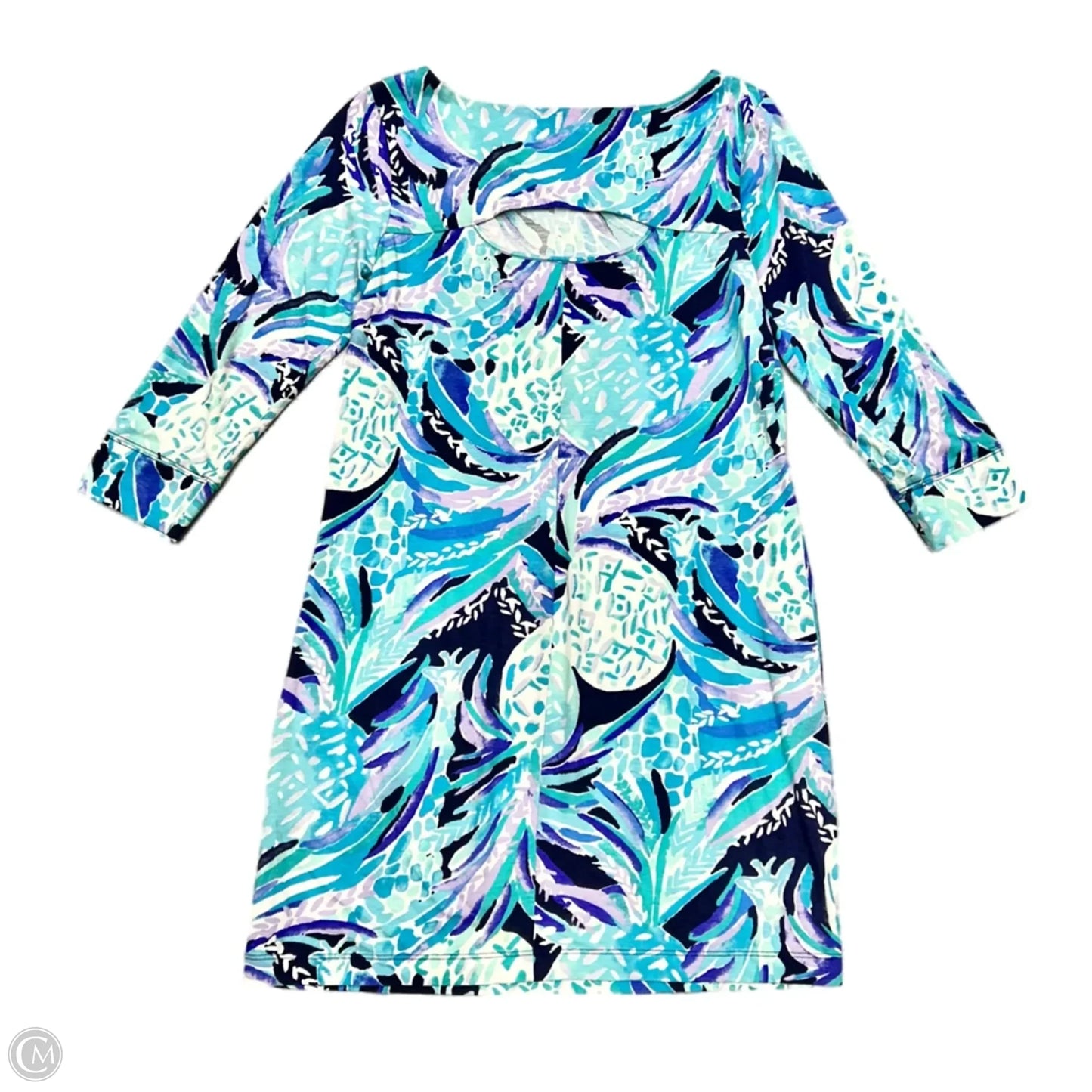 Dress Designer By Lilly Pulitzer In Blue & White, Size: L