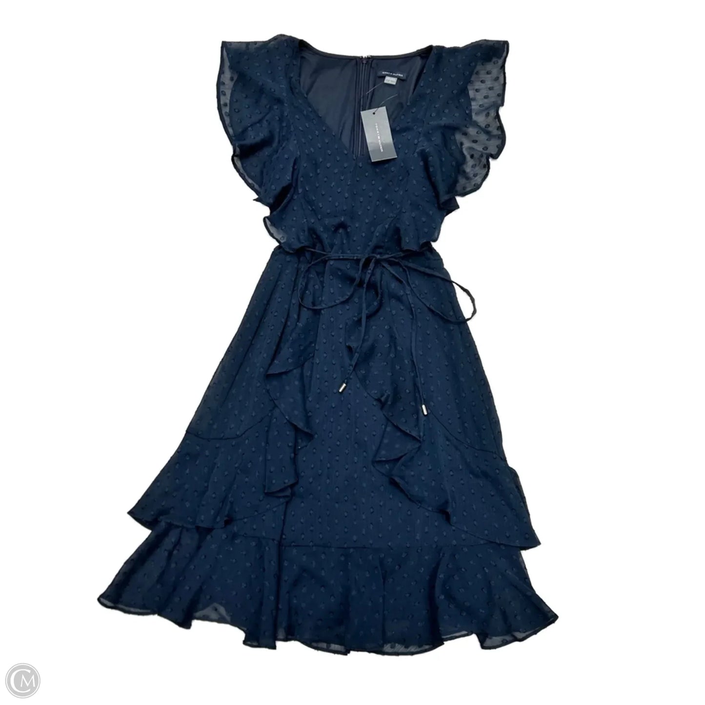 Dress Party Midi By Tommy Hilfiger In Navy, Size: Xs