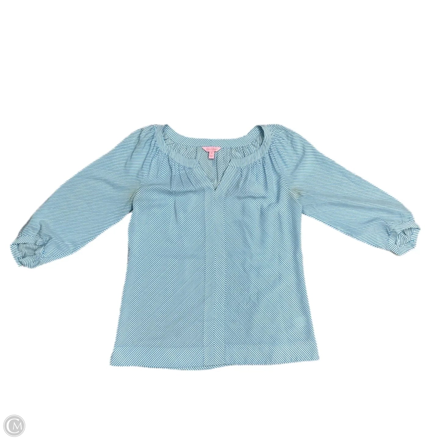 Top Long Sleeve Designer By Lilly Pulitzer In Blue, Size: M