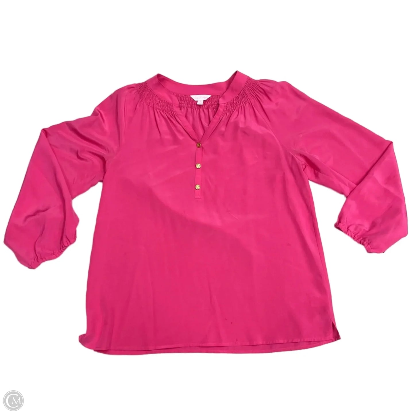 Top Long Sleeve Designer By Lilly Pulitzer In Pink, Size: M