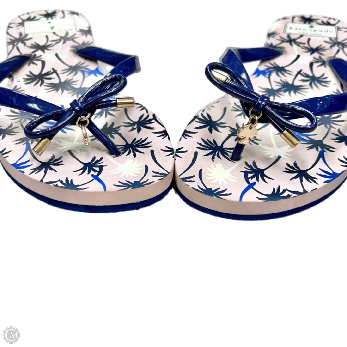 Sandals Designer By Kate Spade In Blue & Pink, Size: 8