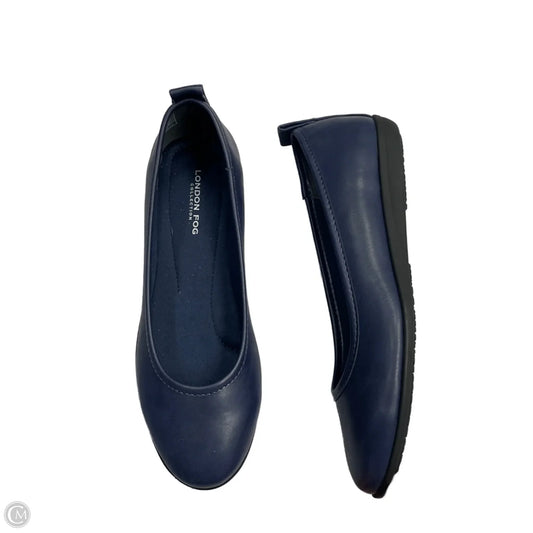 Shoes Flats By London Fog In Navy, Size: 7.5