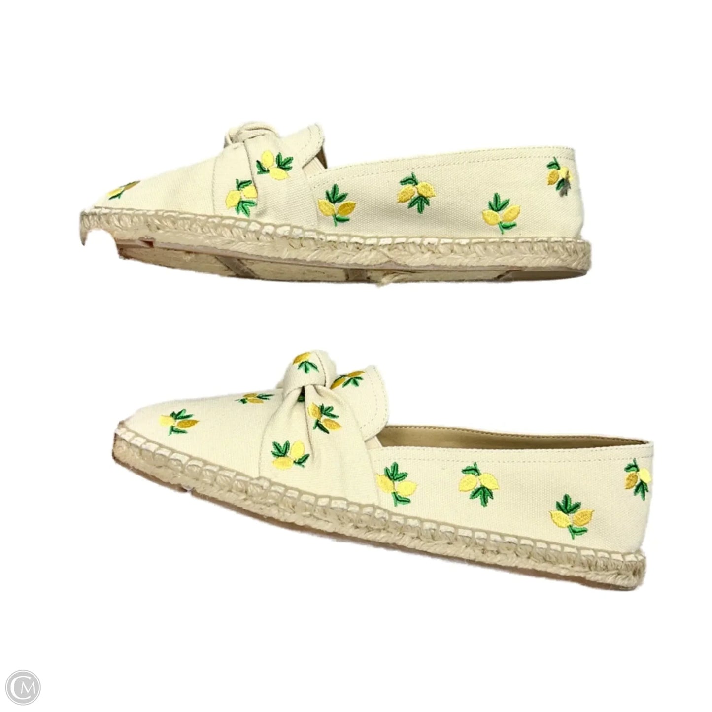 Shoes Flats By Talbots In White & Yellow, Size: 8.5