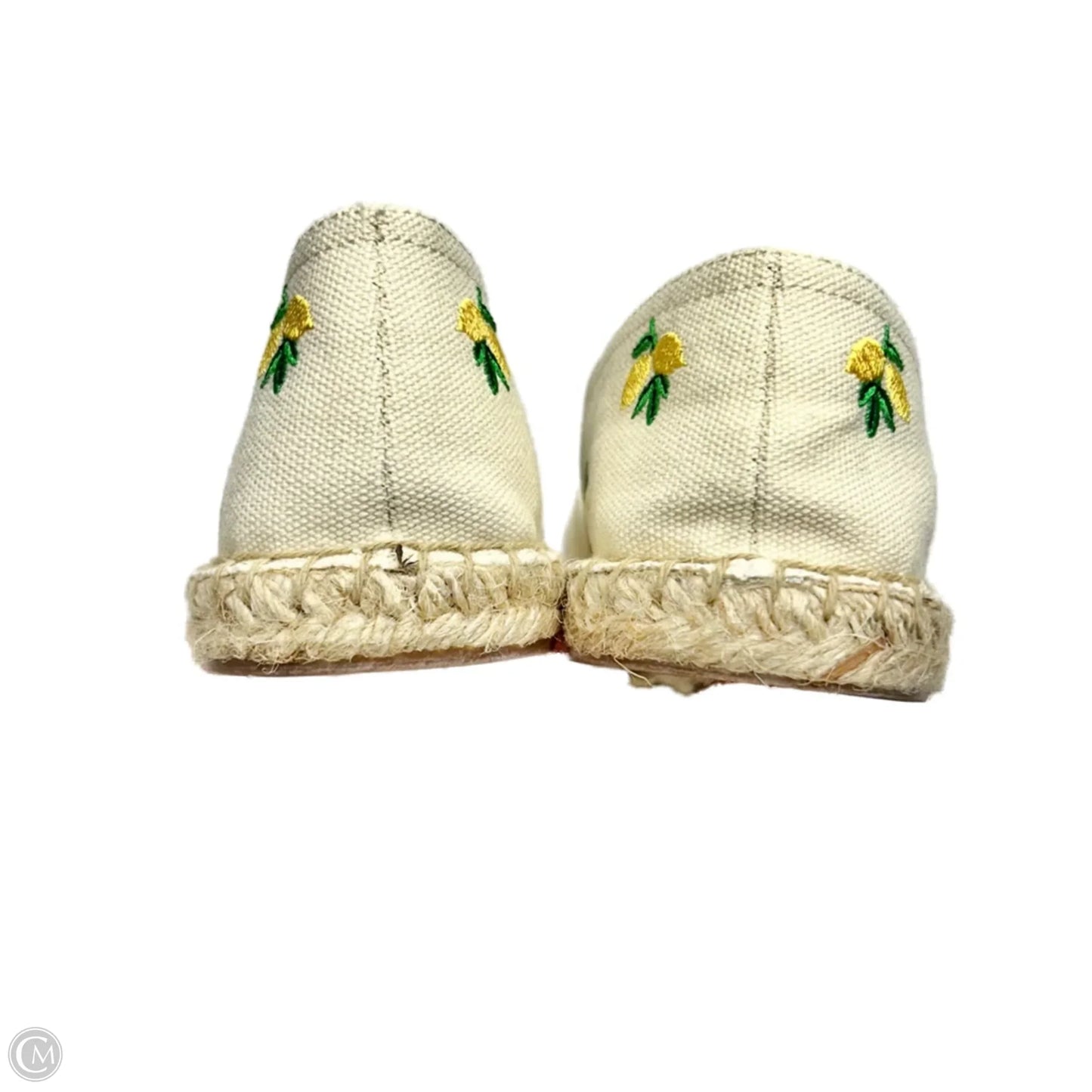 Shoes Flats By Talbots In White & Yellow, Size: 8.5