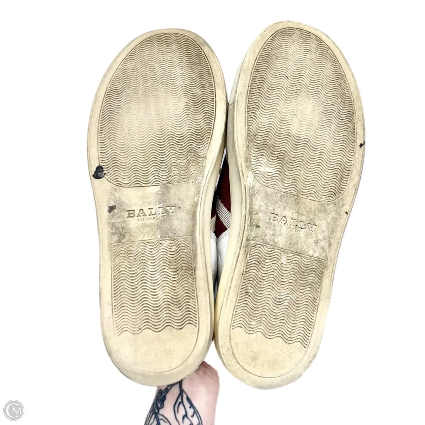 Shoes Sneakers By Bally In Red & White, Size: 7.5