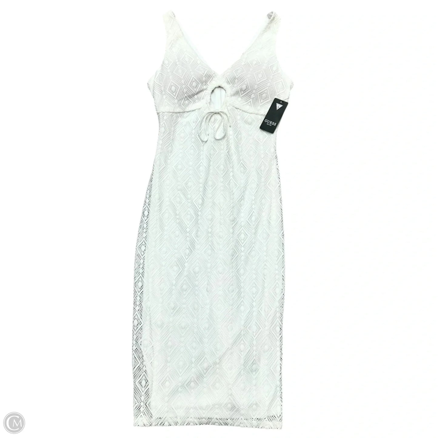 Dress Party Midi By Guess In White, Size: Xs
