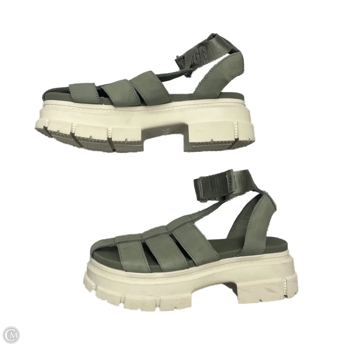 Sandals Designer By Ugg In Green, Size: 8.5