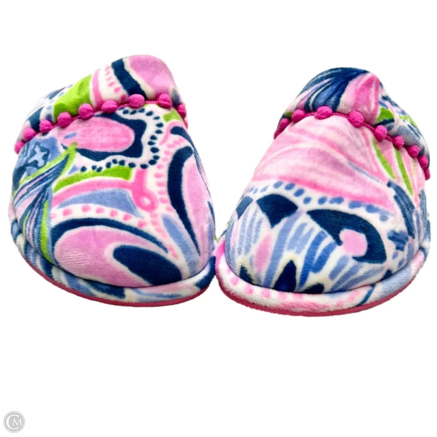 Slippers Designer By Lilly Pulitzer In Blue & Pink, Size: 5/6