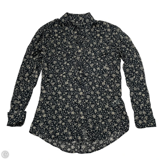 Blouse Long Sleeve By Rag And Bone In Blue & Cream, Size: S