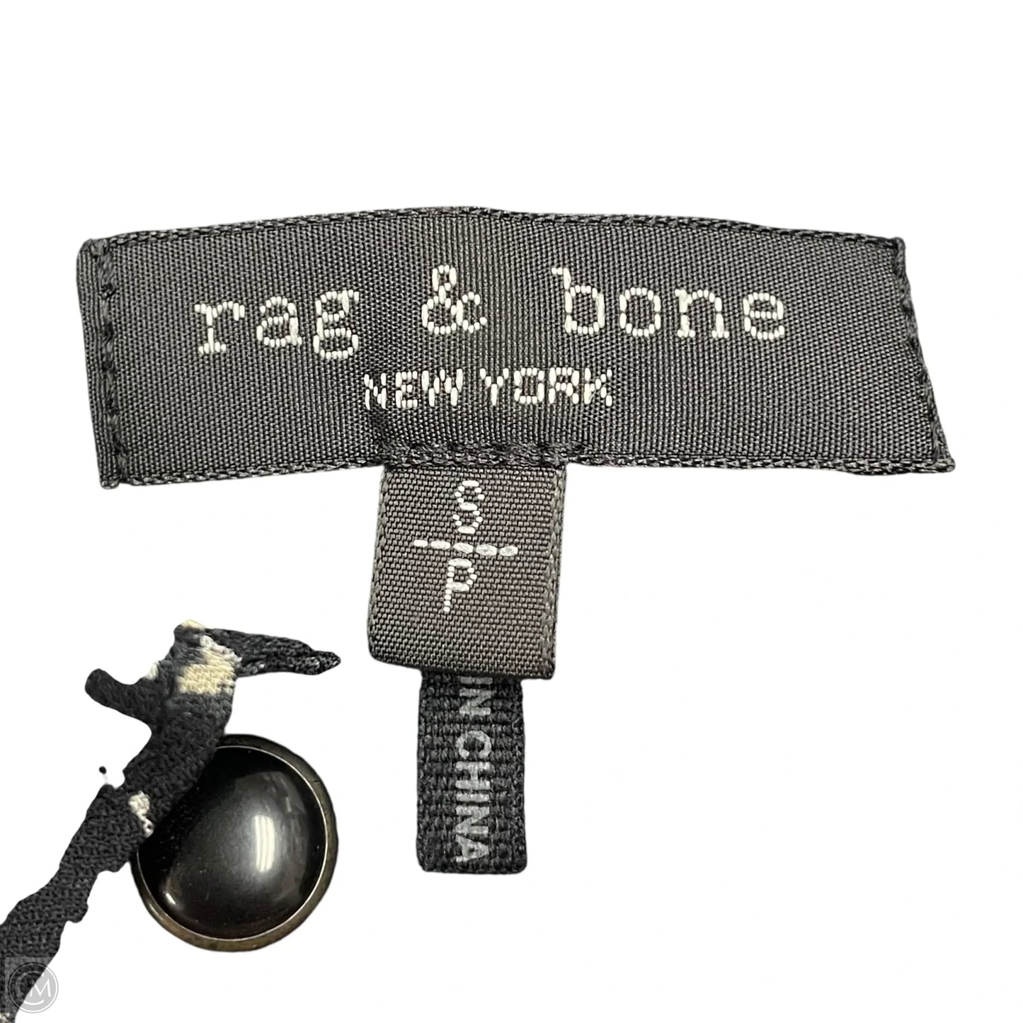 Blouse Long Sleeve By Rag And Bone In Blue & Cream, Size: S