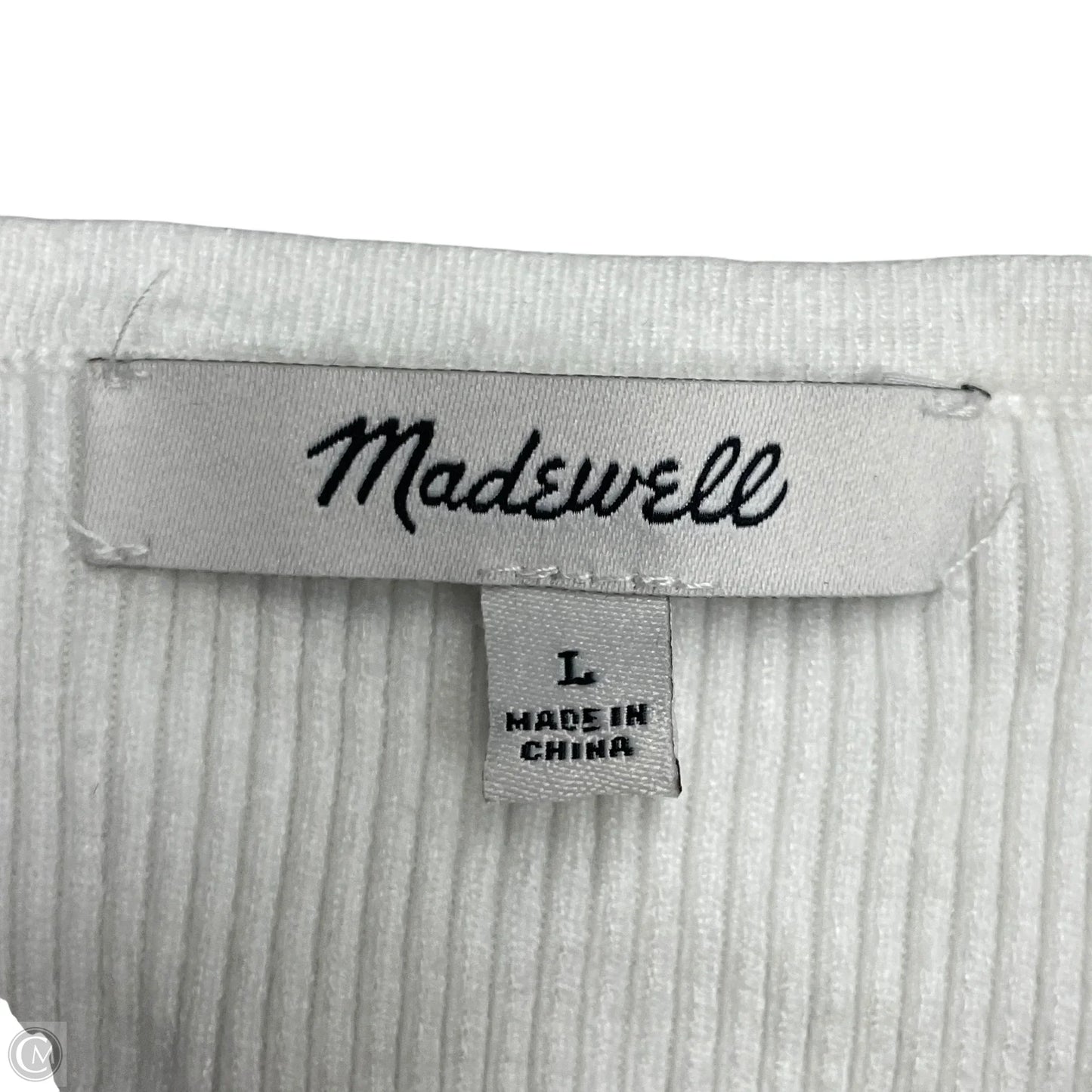Top Long Sleeve By Madewell In White, Size: L