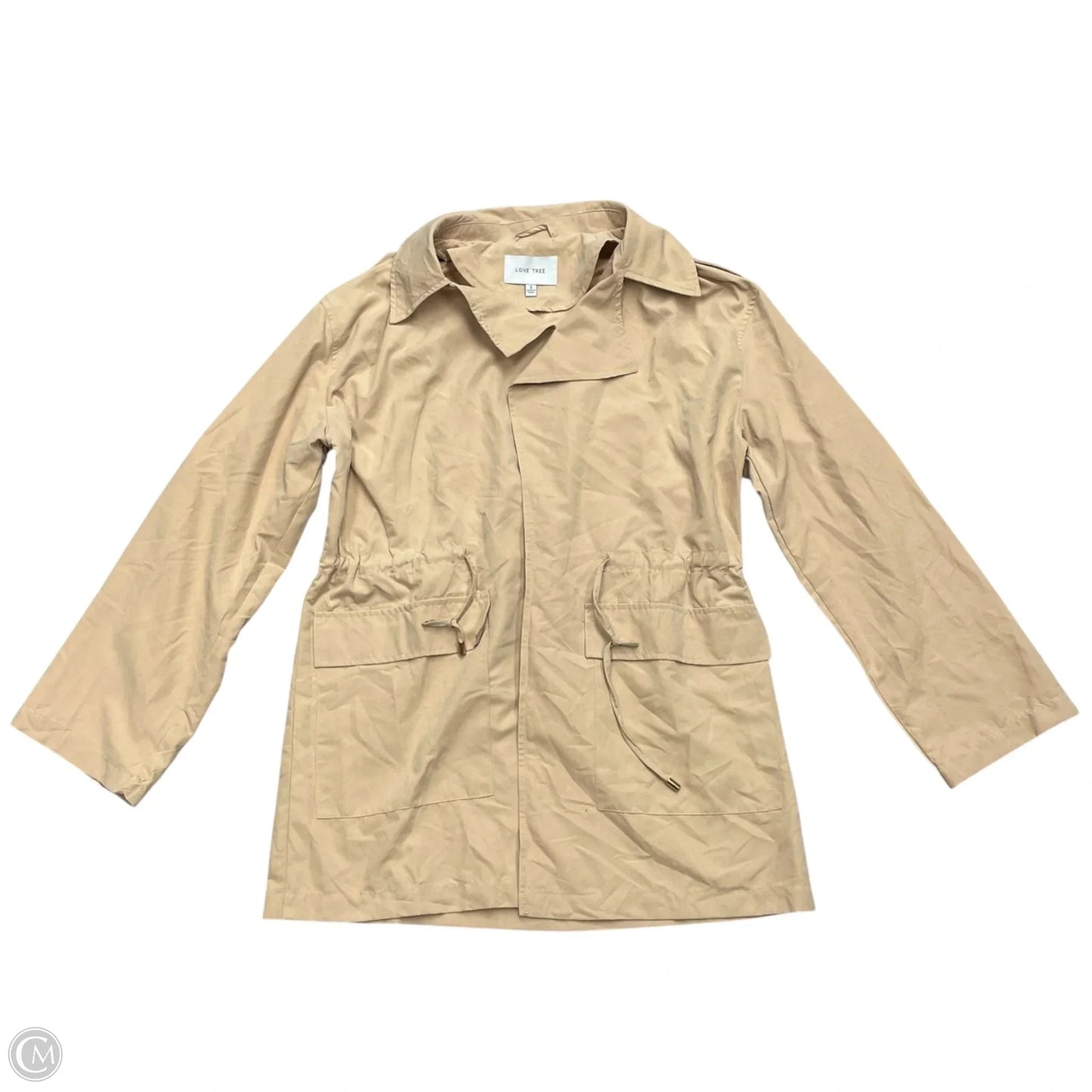 Jacket Utility By Love Tree In Tan, Size: S