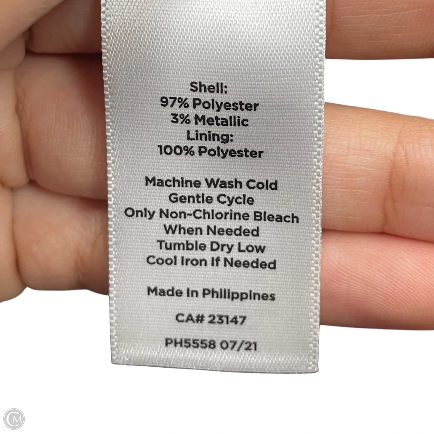 Blouse Long Sleeve By Talbots In Black & Silver, Size: Lp