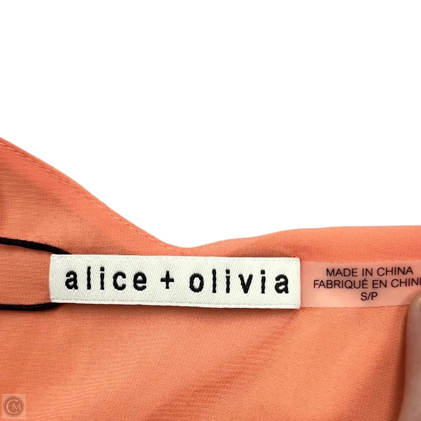 Dress Designer By Alice + Olivia In Peach, Size: S