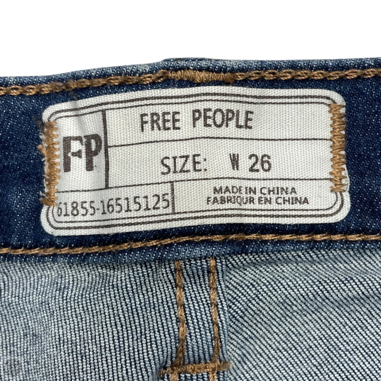 Jeans Skinny By Free People In Blue Denim, Size: 2