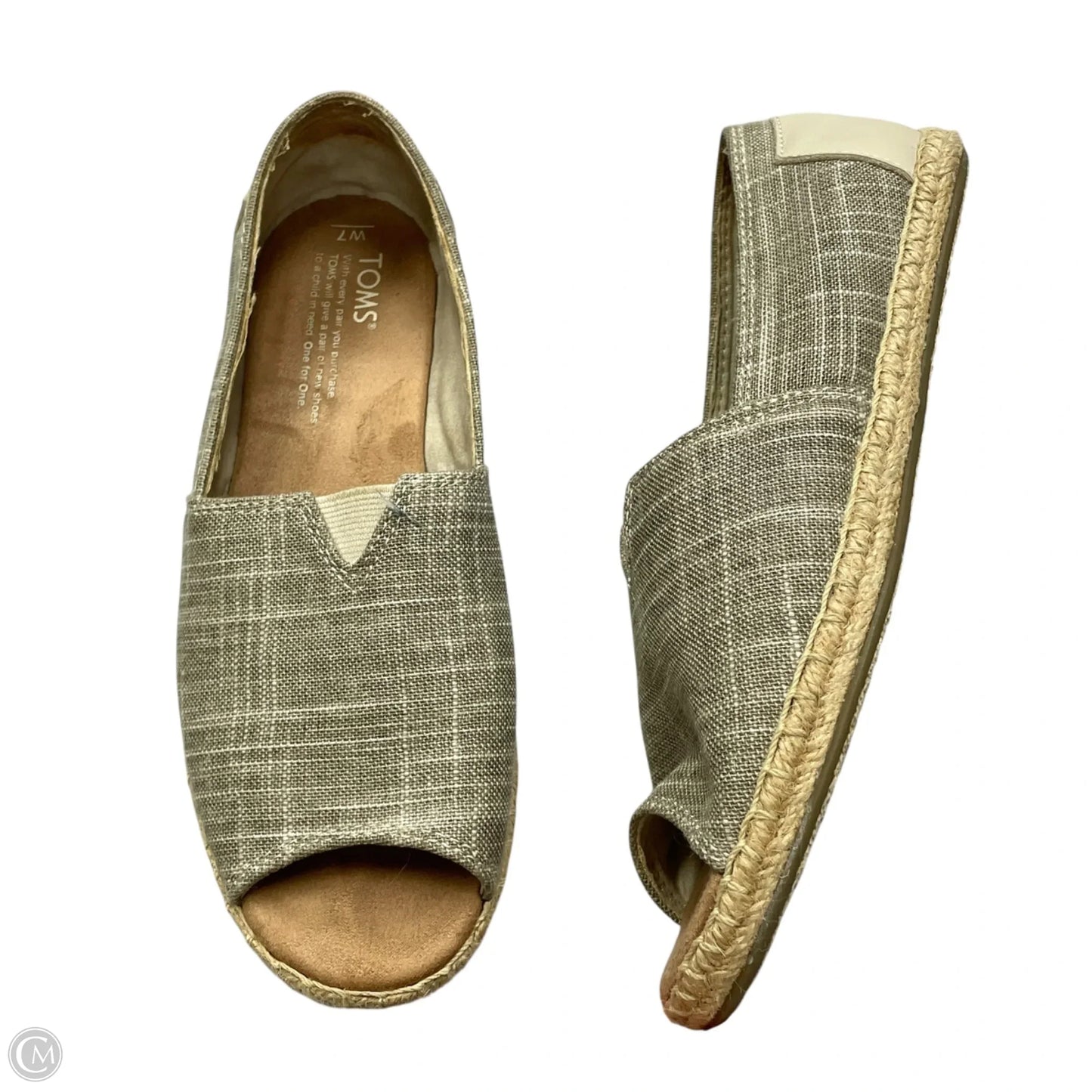 Shoes Flats By Toms In Taupe, Size: 7