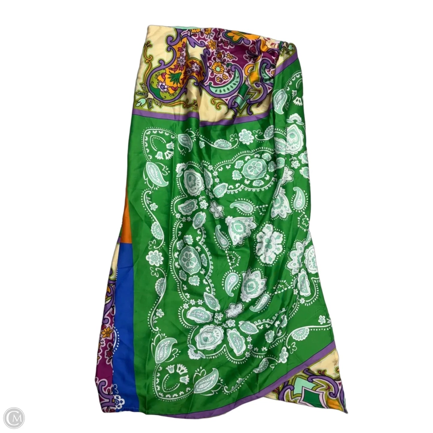 Skirt Maxi In Green & Purple, Size: M