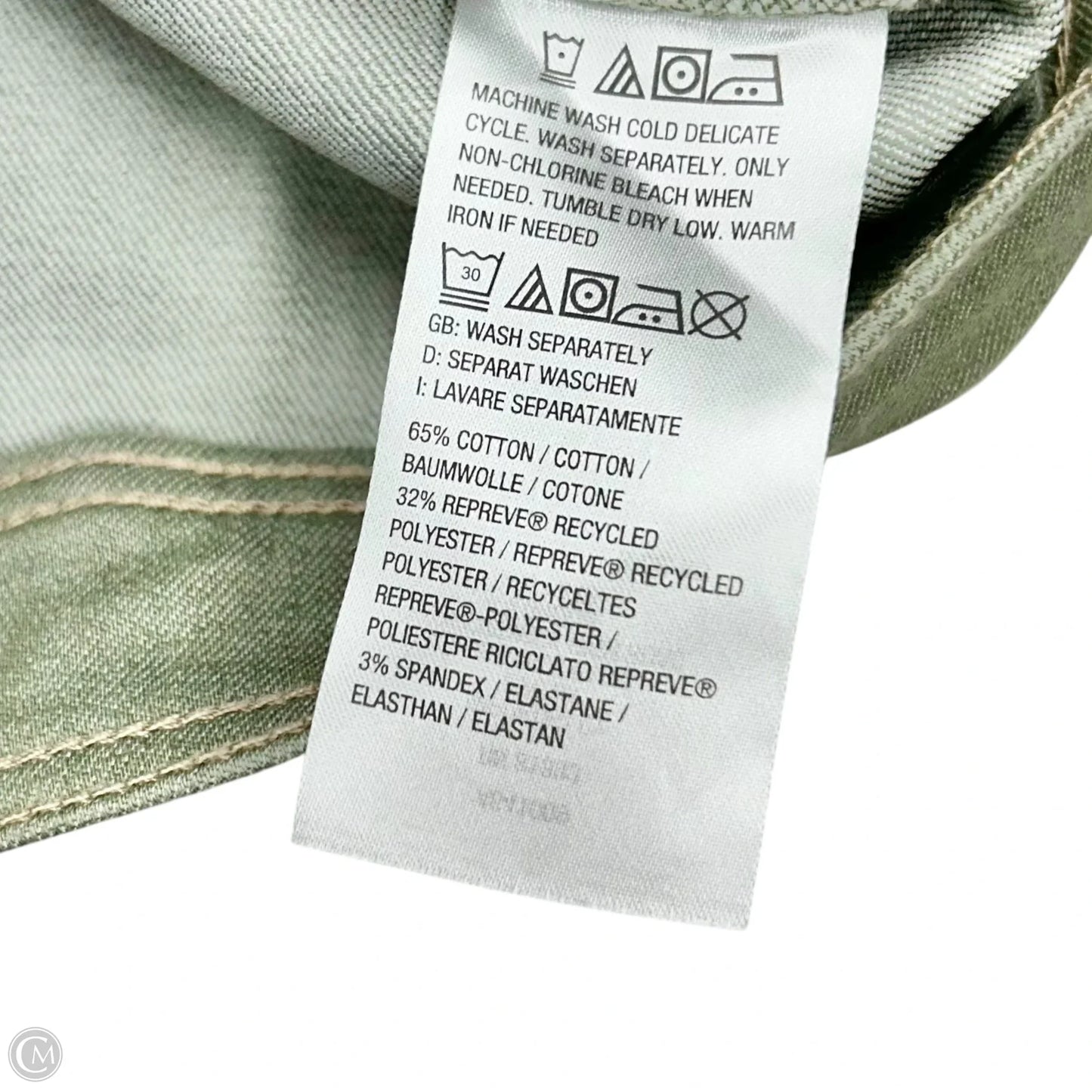 Jacket Denim By Any Body In Green Denim, Size: Xs