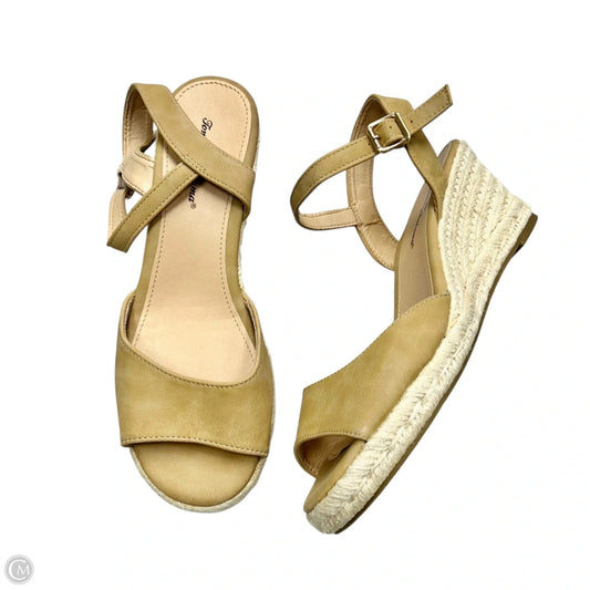 Sandals Heels Wedge By Tommy Bahama In Tan, Size: 10