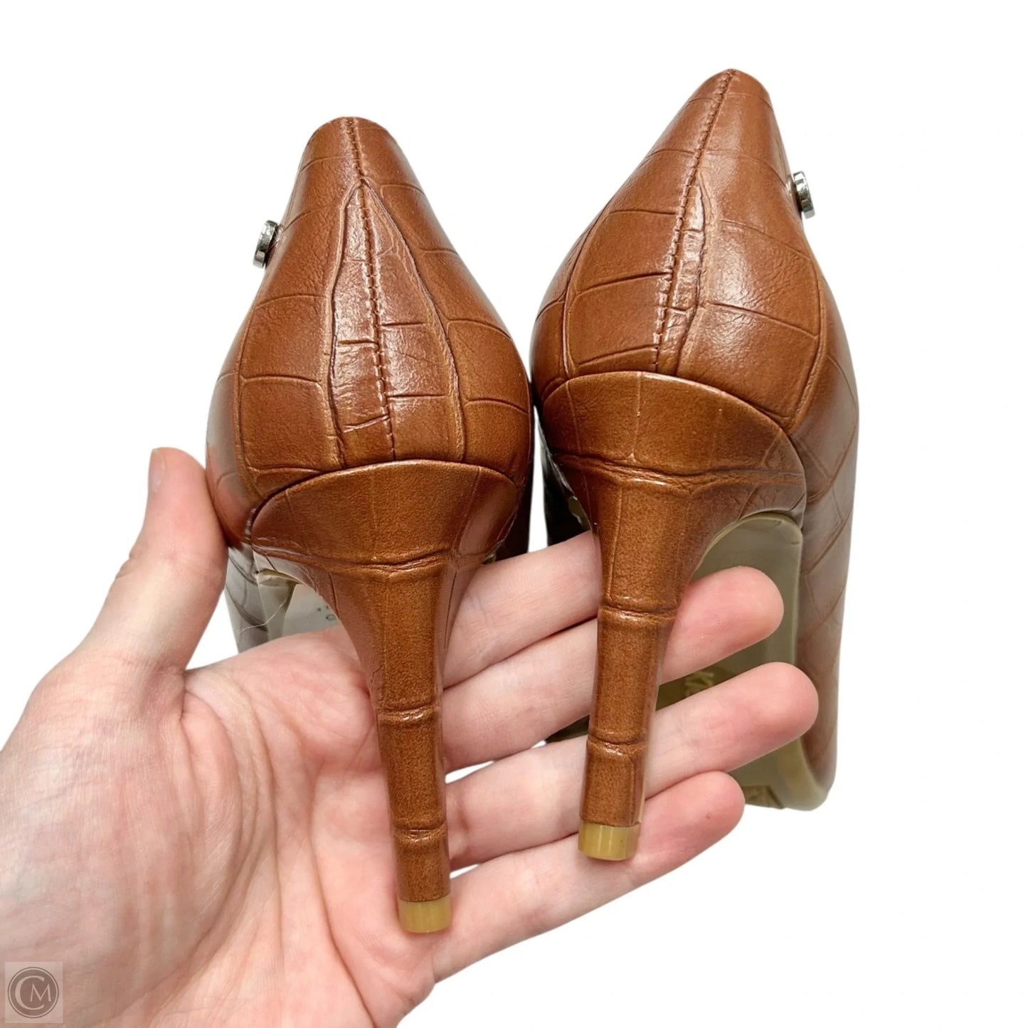 Shoes Heels Kitten By Calvin Klein In Brown, Size: 6