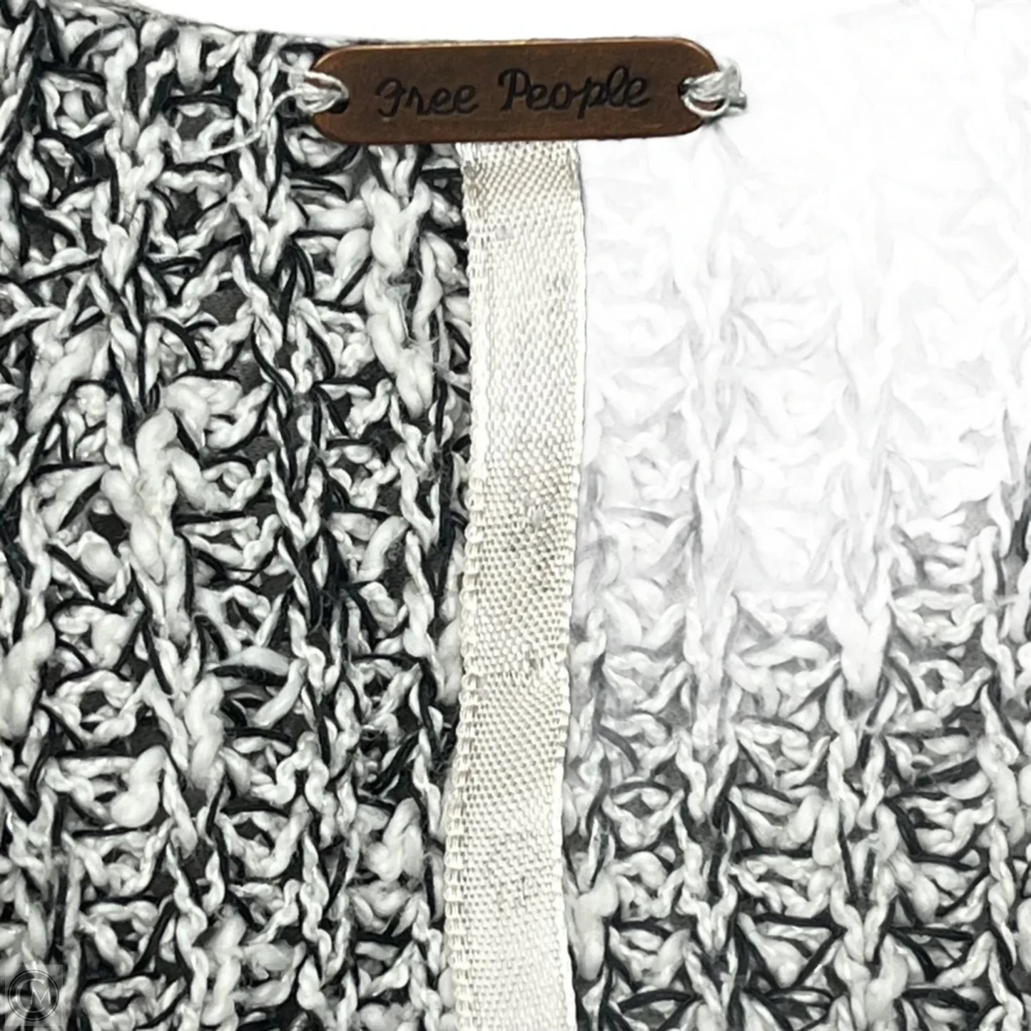 Sweater By Free People In Black & White, Size: Xs