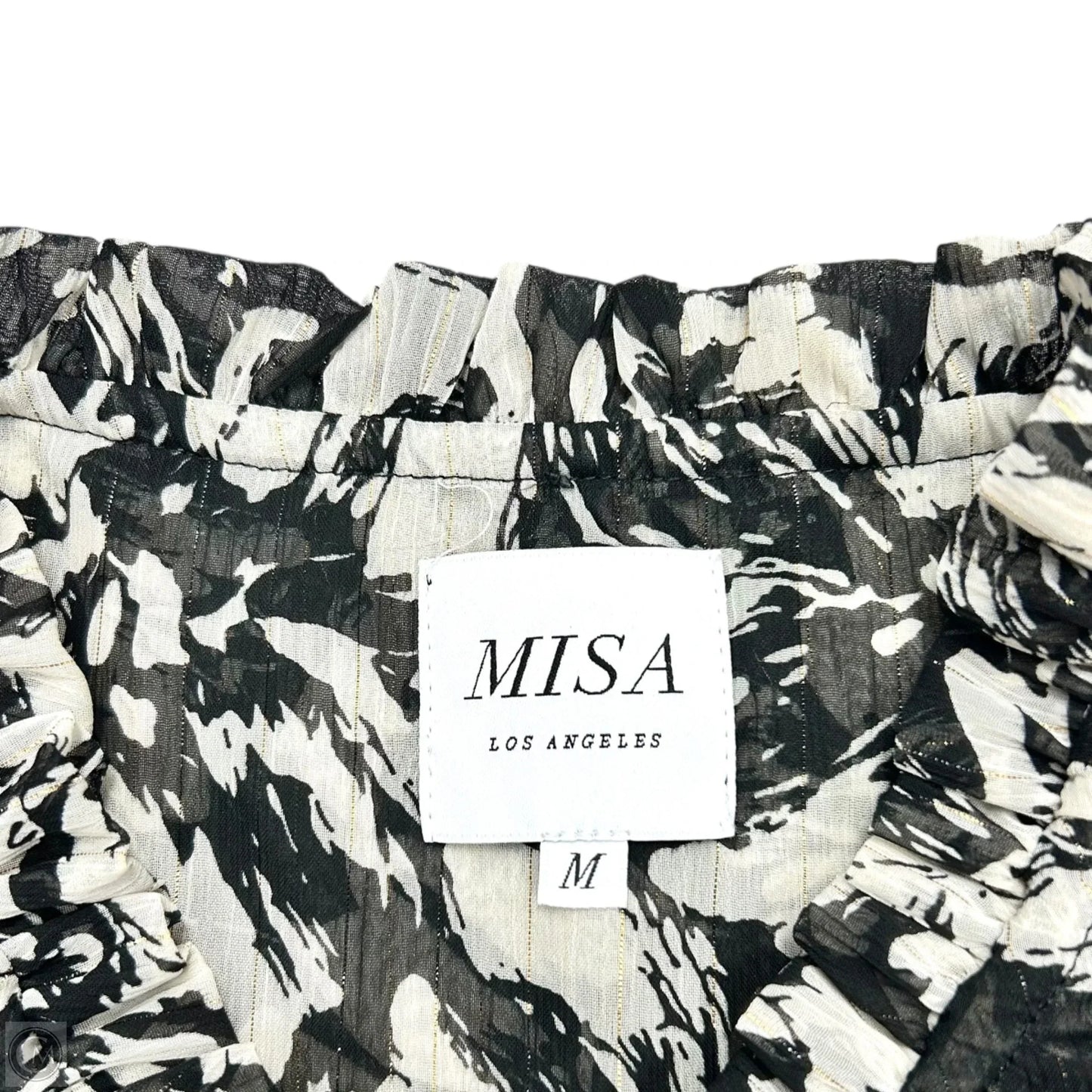 Dress Designer By Misa In Black & White, Size: M