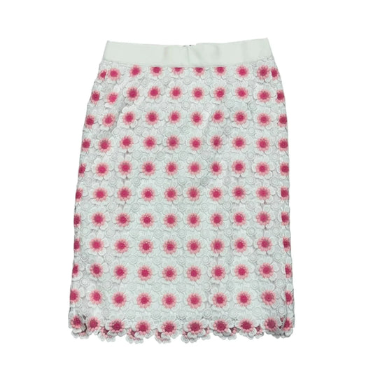 Skirt Midi By J. Crew In Pink & White, Size: 4