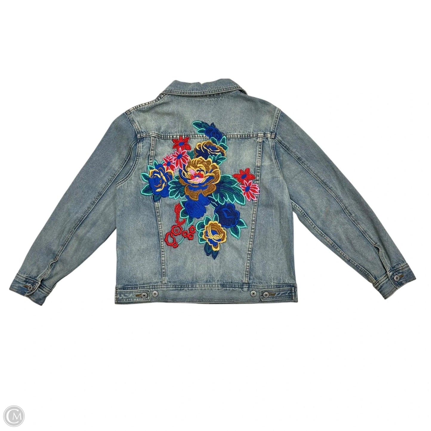 Jacket Denim By Sunset + Spring In Blue Denim, Size: S