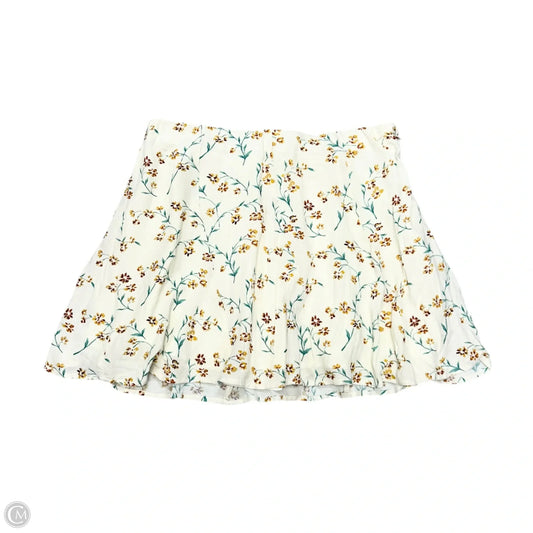 Skirt Mini & Short By American Eagle In White & Yellow, Size: Xl
