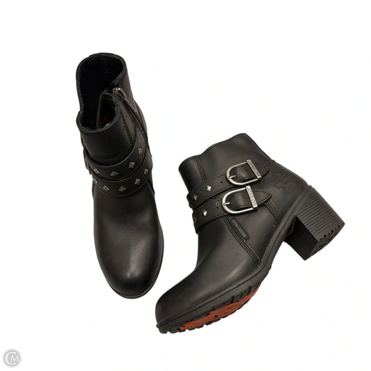 Boots Leather By Harley Davidson In Black, Size: 8