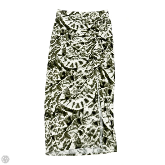 Skirt Midi By Inc In Green & White, Size: M