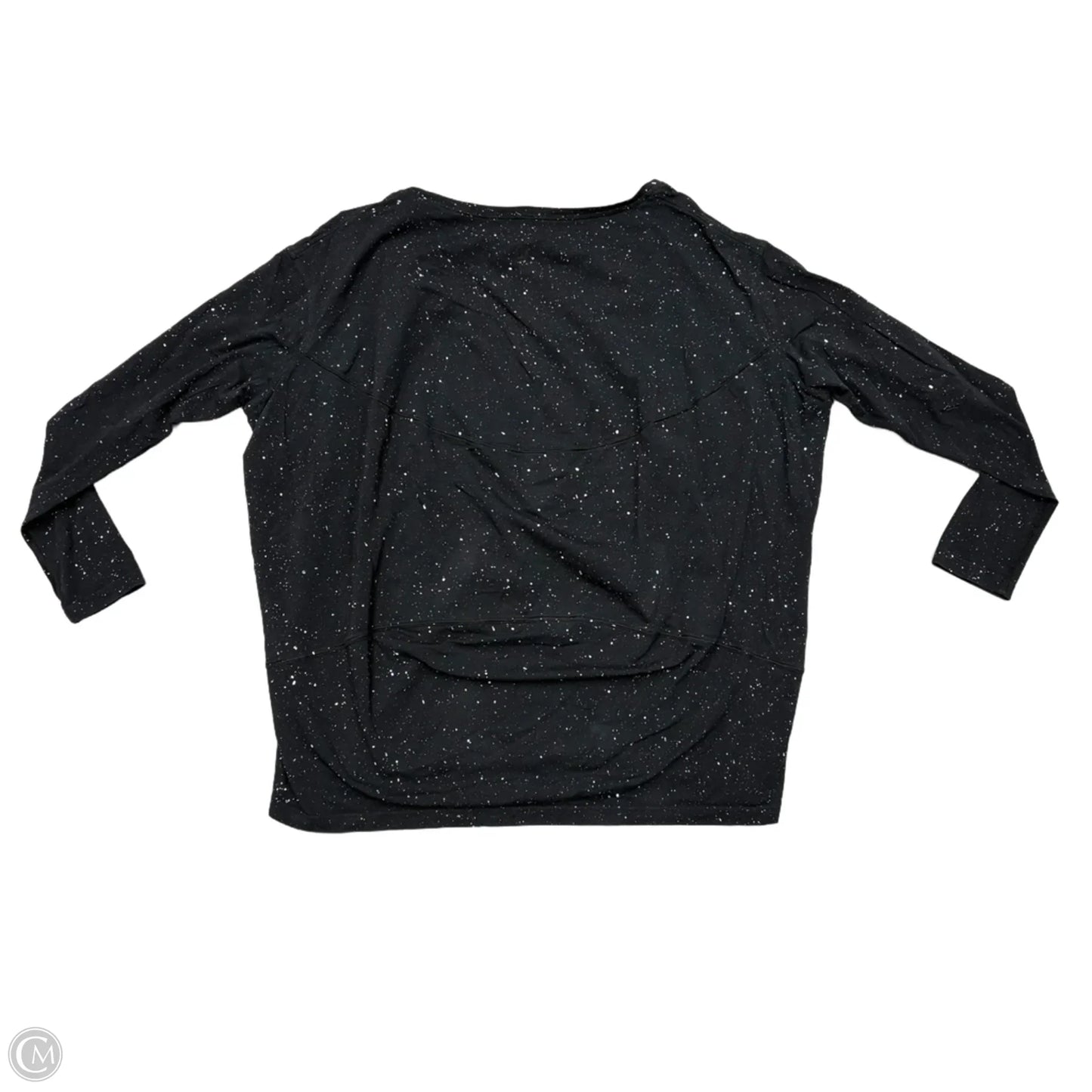 Athletic Top Long Sleeve Collar By Lululemon In Black & White, Size: Xs