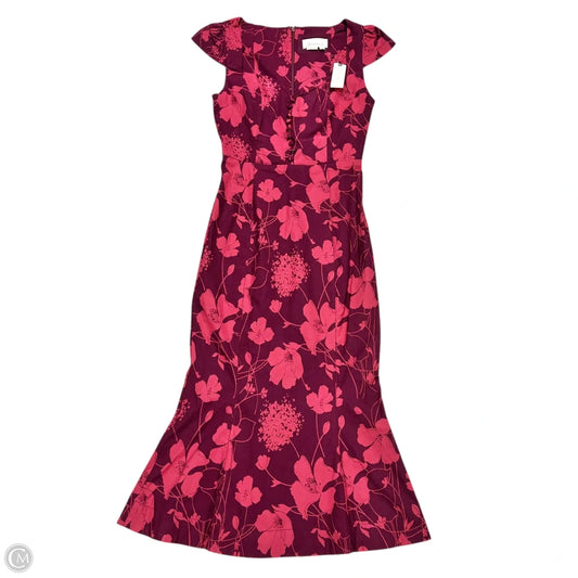 Dress Party Long By Anthropologie In Pink & Purple, Size: Xs