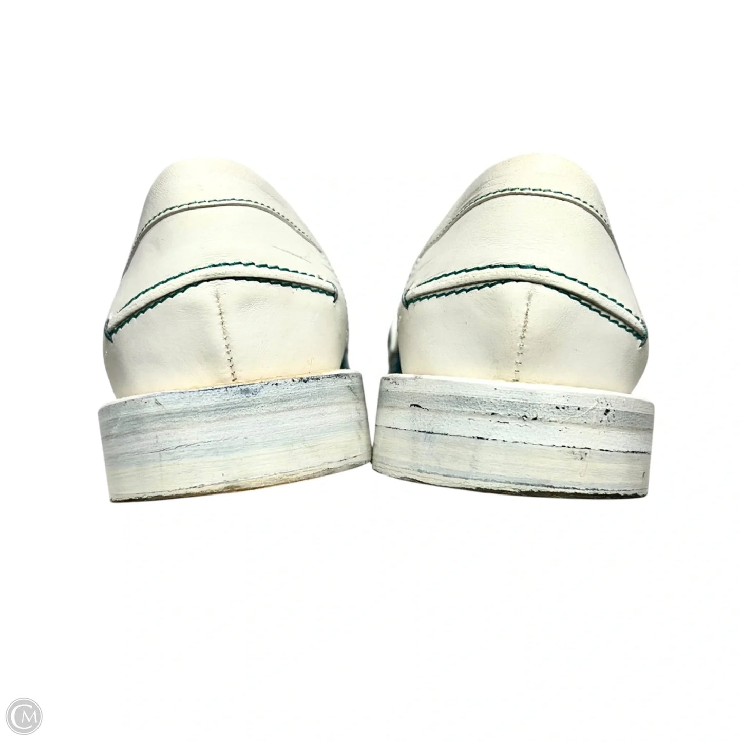 Shoes Flats By Rochas In Blue & White, Size: 8.5