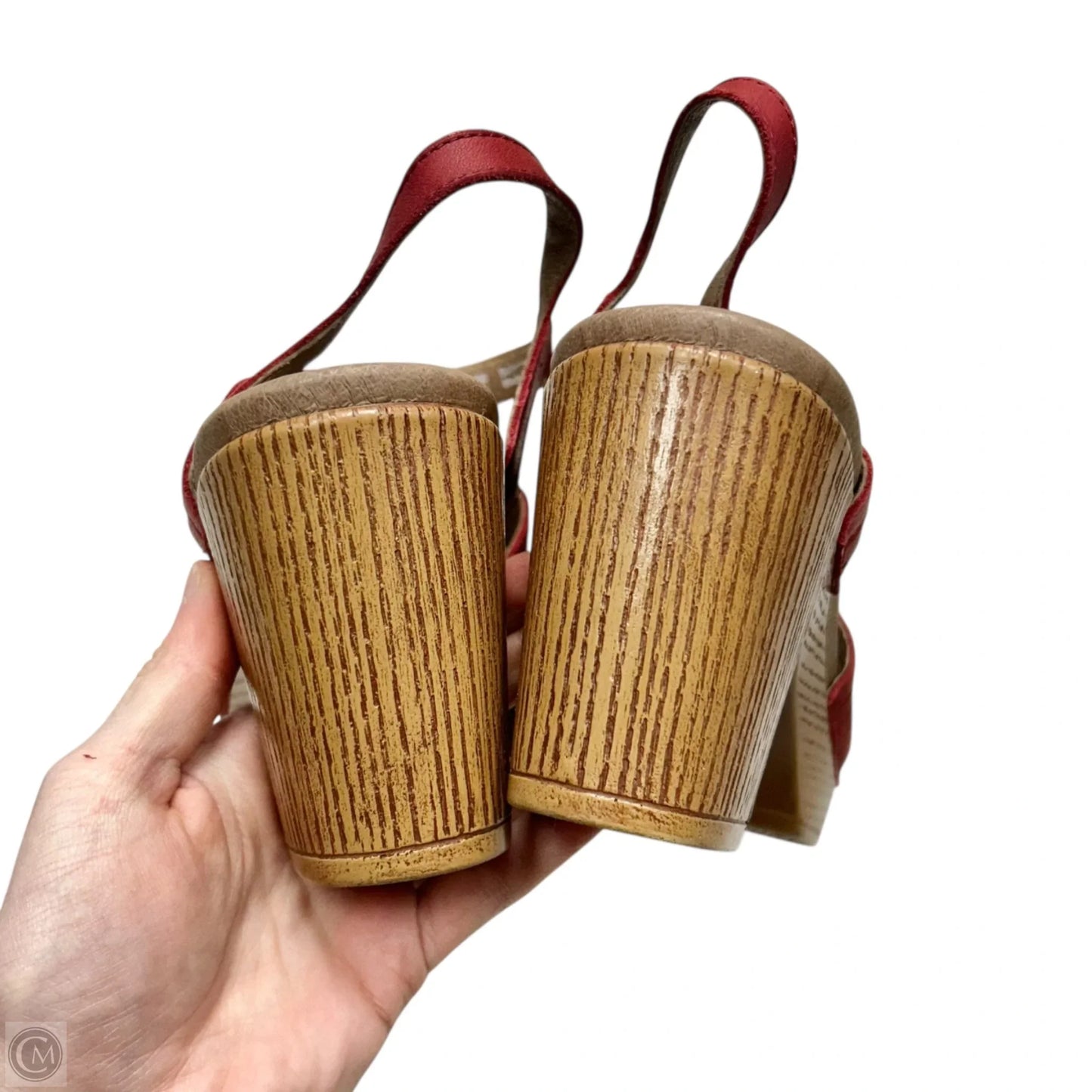 Sandals Heels Block By Dansko In Red, Size: 9.5