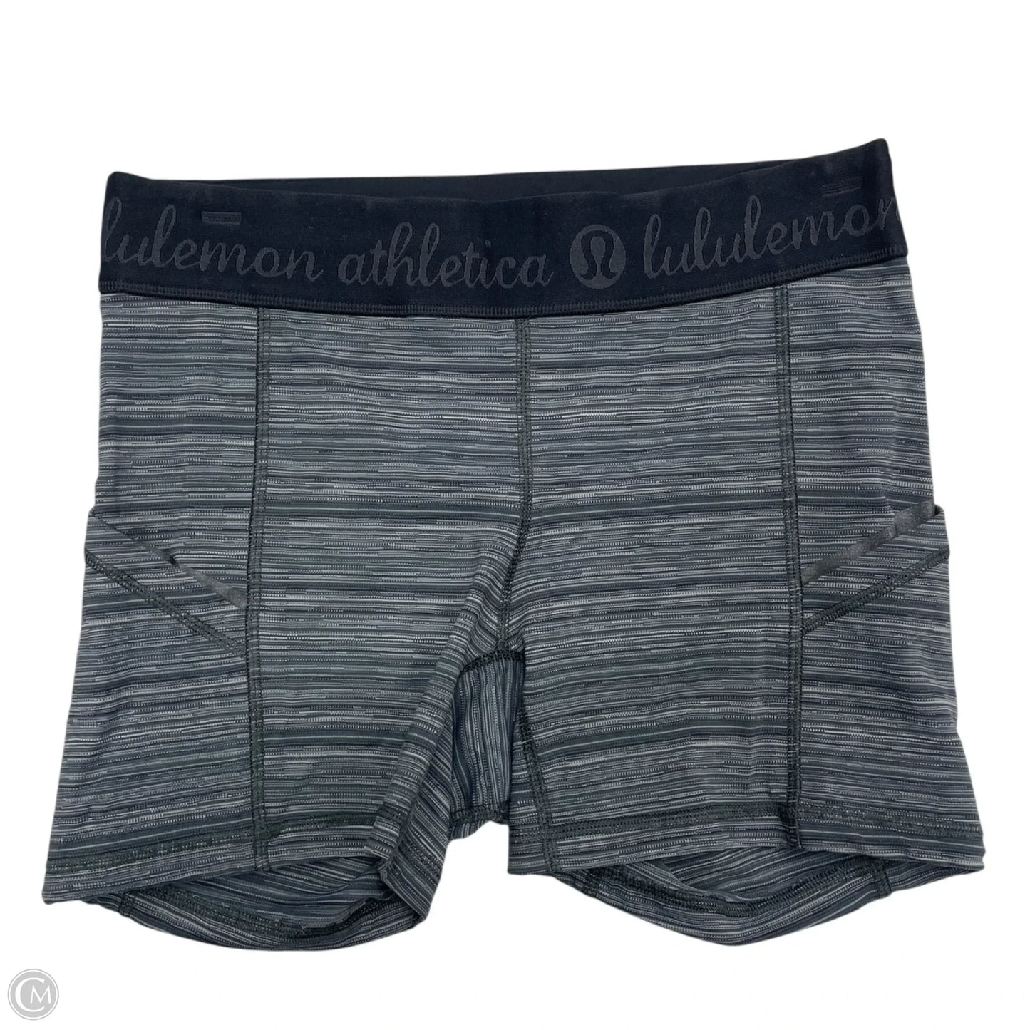 Athletic Shorts By Lululemon In Black & Grey, Size: S