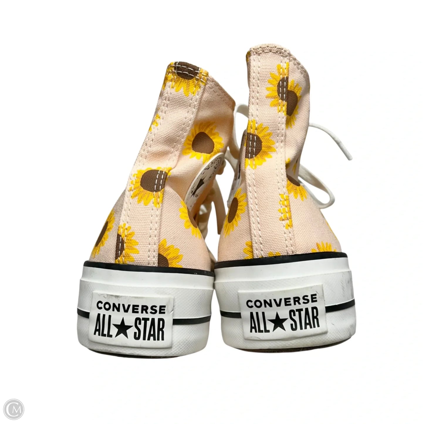 Shoes Sneakers Platform By Converse In Pink & Yellow, Size: 7.5